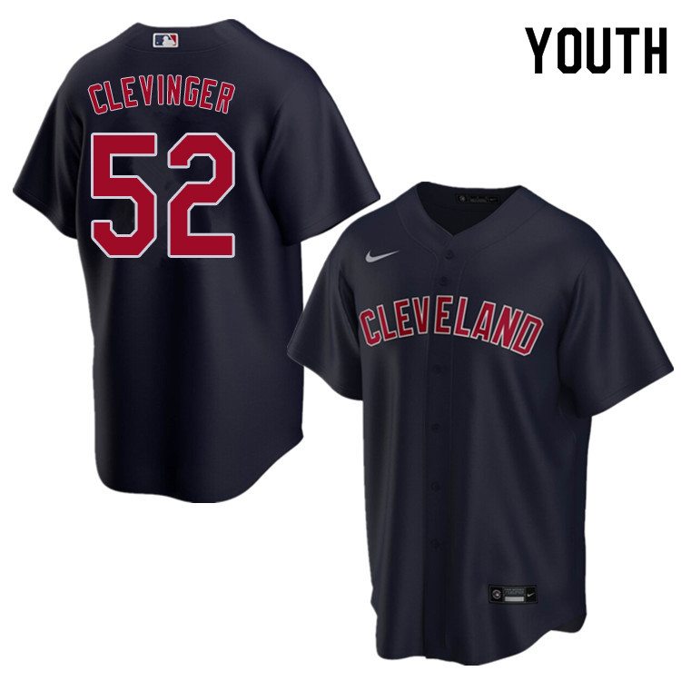 Nike Youth #52 Mike Clevinger Cleveland Indians Baseball Jerseys Sale-Navy